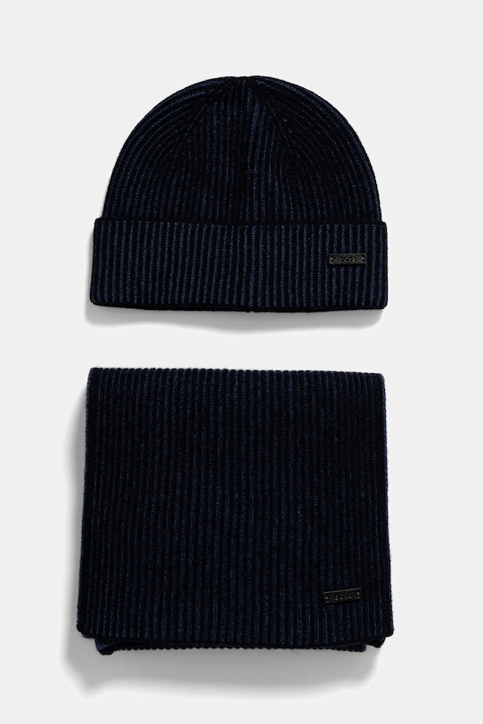 Шапка и шарф из смесовой шерсти Boss, темно-синий
Шапка и шарф из смесовой шерсти Boss, темно-синий