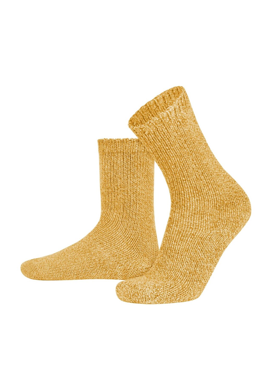 2 вязаных шерстяных носка из хлопка и овечьей шерсти normani, желтый 
2 вязаных шерстяных носка из хлопка и овечьей шерсти normani, желтый