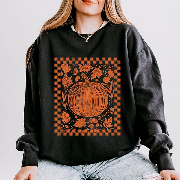 Свитшот женский легкий, окрашенный в стиле garment dyed, в клетку Pumpkin с эффектом поношенности Simply Sage Market, Black
Свитшот женский легкий, окрашенный в стиле garment dyed, в клетку Pumpkin с эффектом поношенности Simply Sage Market, Black