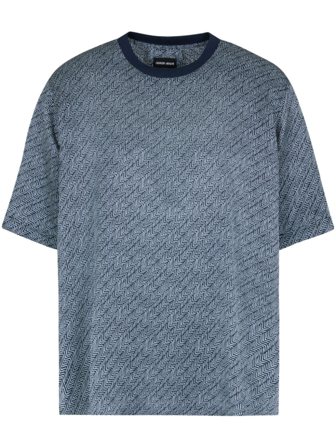 Футболка из шелка с шевронным принтом Giorgio Armani, черный
Футболка из шелка с шевронным принтом Giorgio Armani, черный