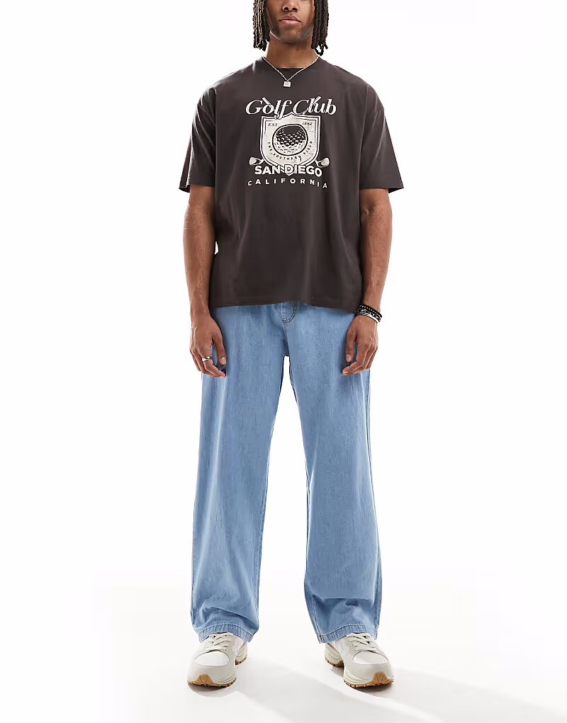 Легкие джинсы Jack & Jones Dave с широким кроем и завязками светло-голубого цвета
Легкие джинсы Jack & Jones Dave с широким кроем и завязками светло-голубого цвета