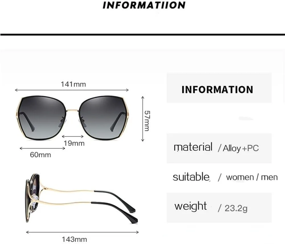 Модные солнцезащитные очки большого размера с поляризацией для женщин, винтажный градиентный дизайн, защита от УФ-излучения UV400, металлический корпус KTUCN, 01
Модные солнцезащитные очки большого размера с поляризацией для женщин, винтажный градиентный дизайн, защита от УФ-излучения UV400, металлический корпус KTUCN, 01