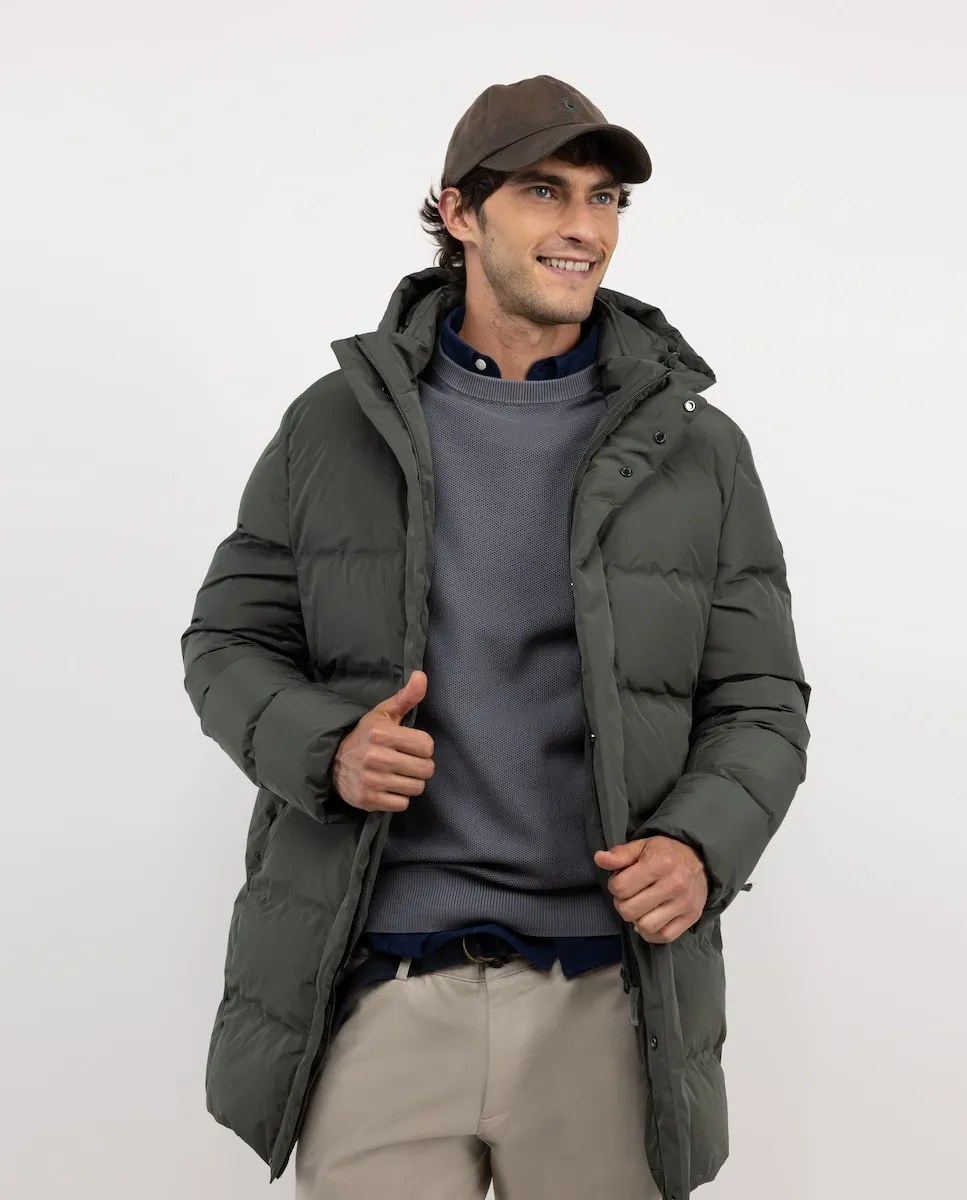 Длинный мужской пуховик с капюшоном El Ganso, зеленый
Длинный мужской пуховик с капюшоном El Ganso, зеленый