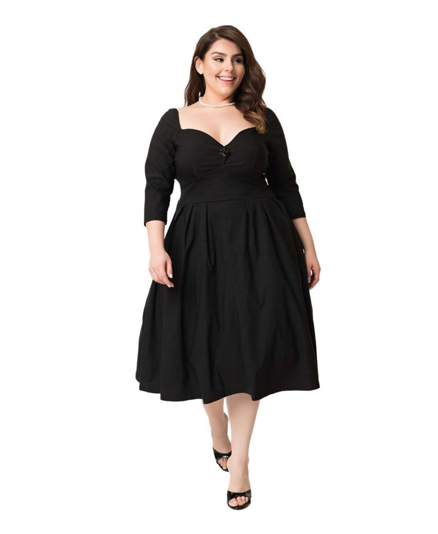 Платье-трапеция Lamar большого размера с тканым верхом в форме сердца Unique Vintage, Black
Платье-трапеция Lamar большого размера с тканым верхом в форме сердца Unique Vintage, Black