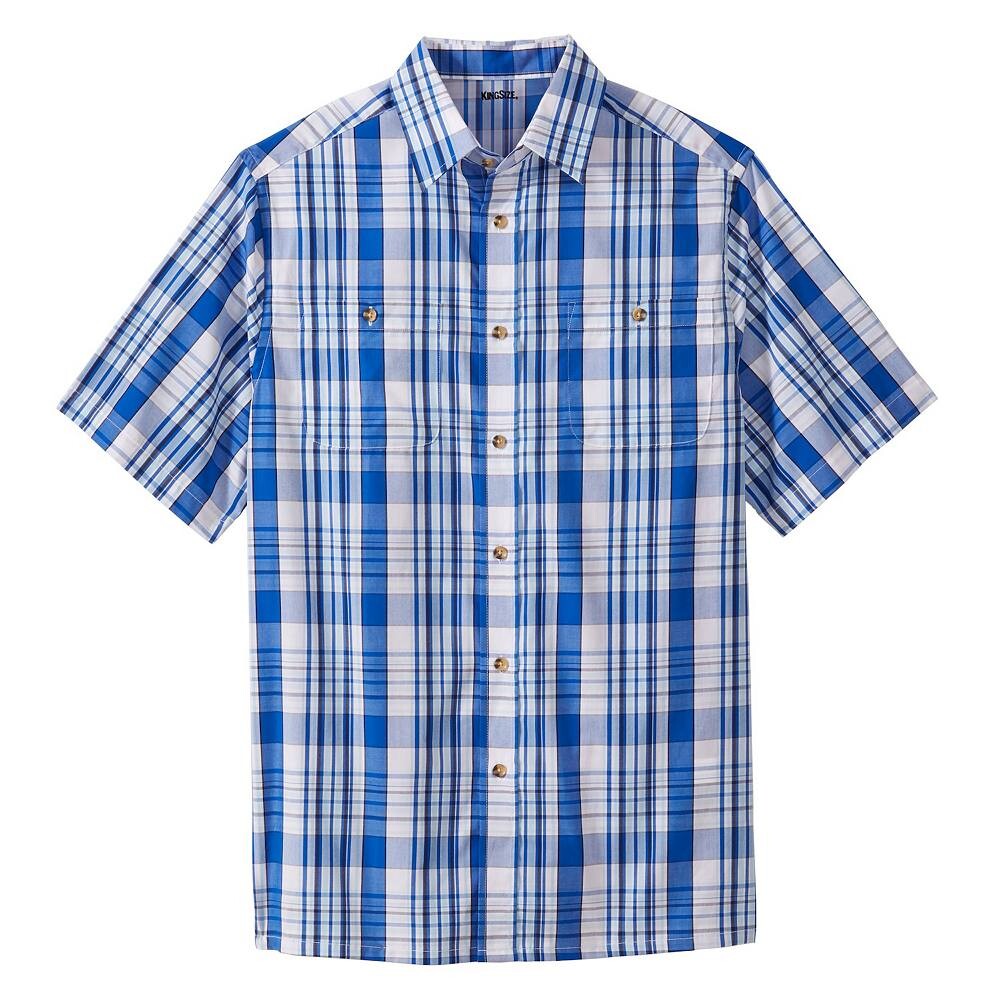 Мужская спортивная рубашка в клетку с короткими рукавами и короткими рукавами Kingразмера Big & Tall KingSize, цвет Royal Blue Plaid
Мужская спортивная рубашка в клетку с короткими рукавами и короткими рукавами Kingразмера Big & Tall KingSize, цвет Royal Blue Plaid