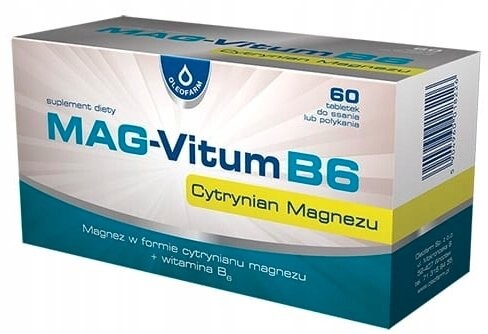 МАГ-Витум В6 магний витамин В6 Oleofarm, 60 таб.
МАГ-Витум В6 магний витамин В6 Oleofarm, 60 таб.