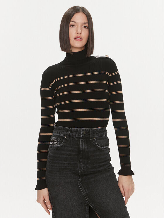 Свитер с высоким воротником приталенного кроя Liu Jo, черный
Свитер с высоким воротником приталенного кроя Liu Jo, черный