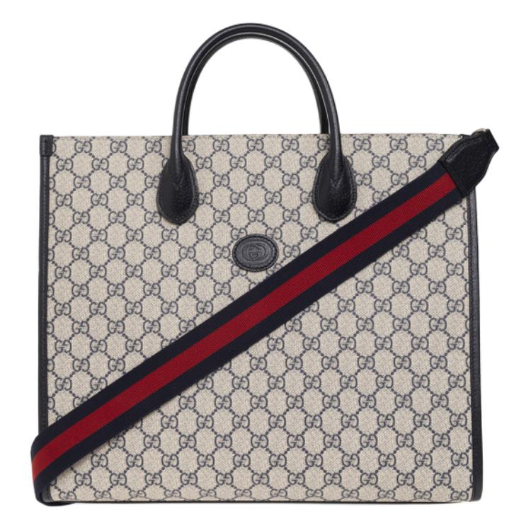 Сумка-шоппер из холста с кожаными деталями Средний размер Унисекс Синий/Бежевый GUCCI
Сумка-шоппер из холста с кожаными деталями Средний размер Унисекс Синий/Бежевый GUCCI