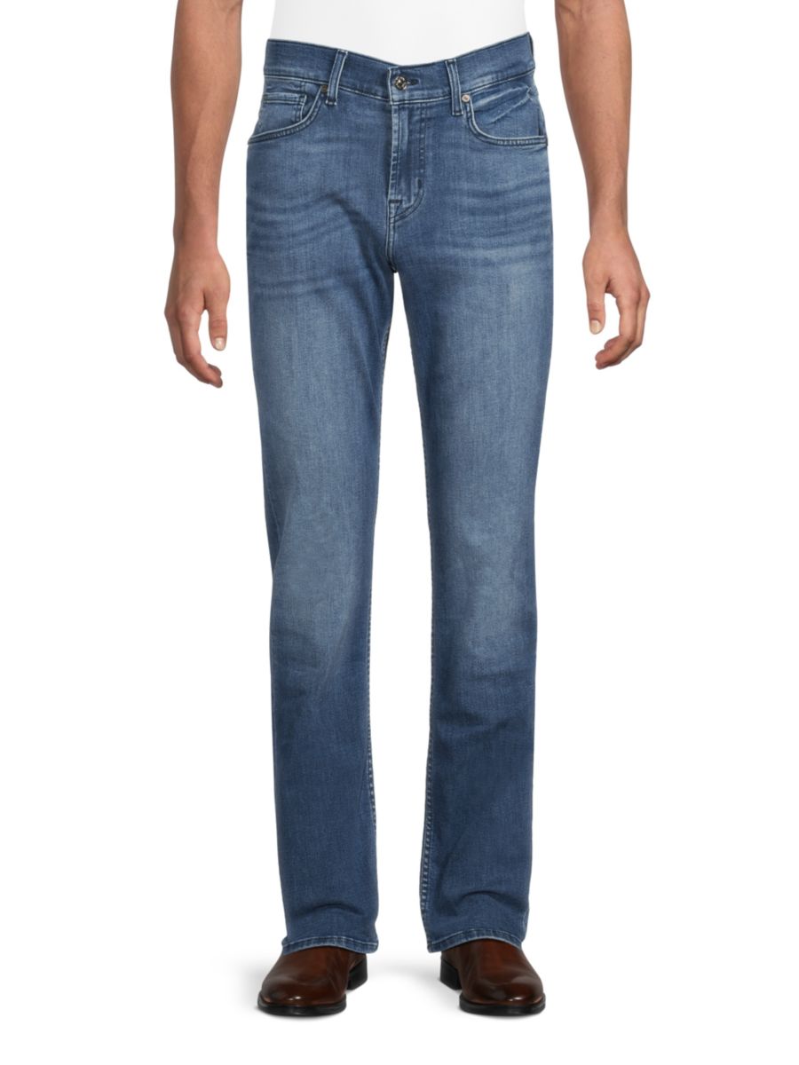 Узкие джинсы прямого кроя с темными вставками 7 For All Mankind, цвет Berna
Узкие джинсы прямого кроя с темными вставками 7 For All Mankind, цвет Berna