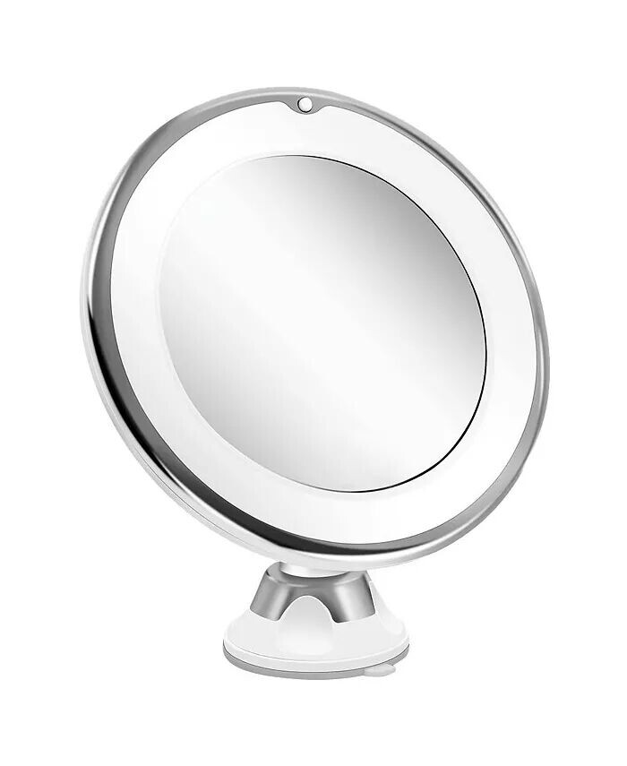 10-кратное увеличительное зеркало для макияжа с подсветкой, 360° B0; Вращение с присоской Cowin, цвет White
