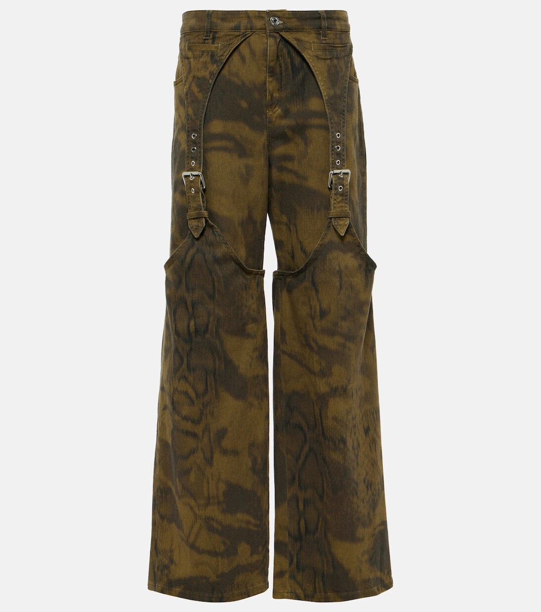 Джинсовые брюки широкого кроя с принтом Blumarine, зеленый
Джинсовые брюки широкого кроя с принтом Blumarine, зеленый