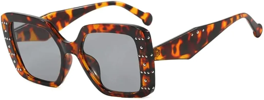 Ретро-градиентные женские солнцезащитные очки класса люкс с заклепками, модные мужские солнцезащитные очки с защитой от УФ-излучения UV400 SZVVBKK, Leopard Light Grey
Ретро-градиентные женские солнцезащитные очки класса люкс с заклепками, модные мужские солнцезащитные очки с защитой от УФ-излучения UV400 SZVVBKK, Leopard Light Grey