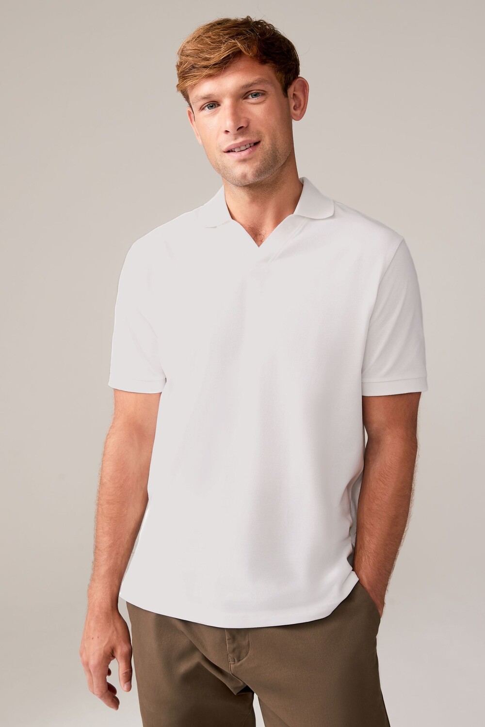 Рубашка-Поло из пике с короткими рукавами и кубинским воротником Next, белый
Рубашка-Поло из пике с короткими рукавами и кубинским воротником Next, белый