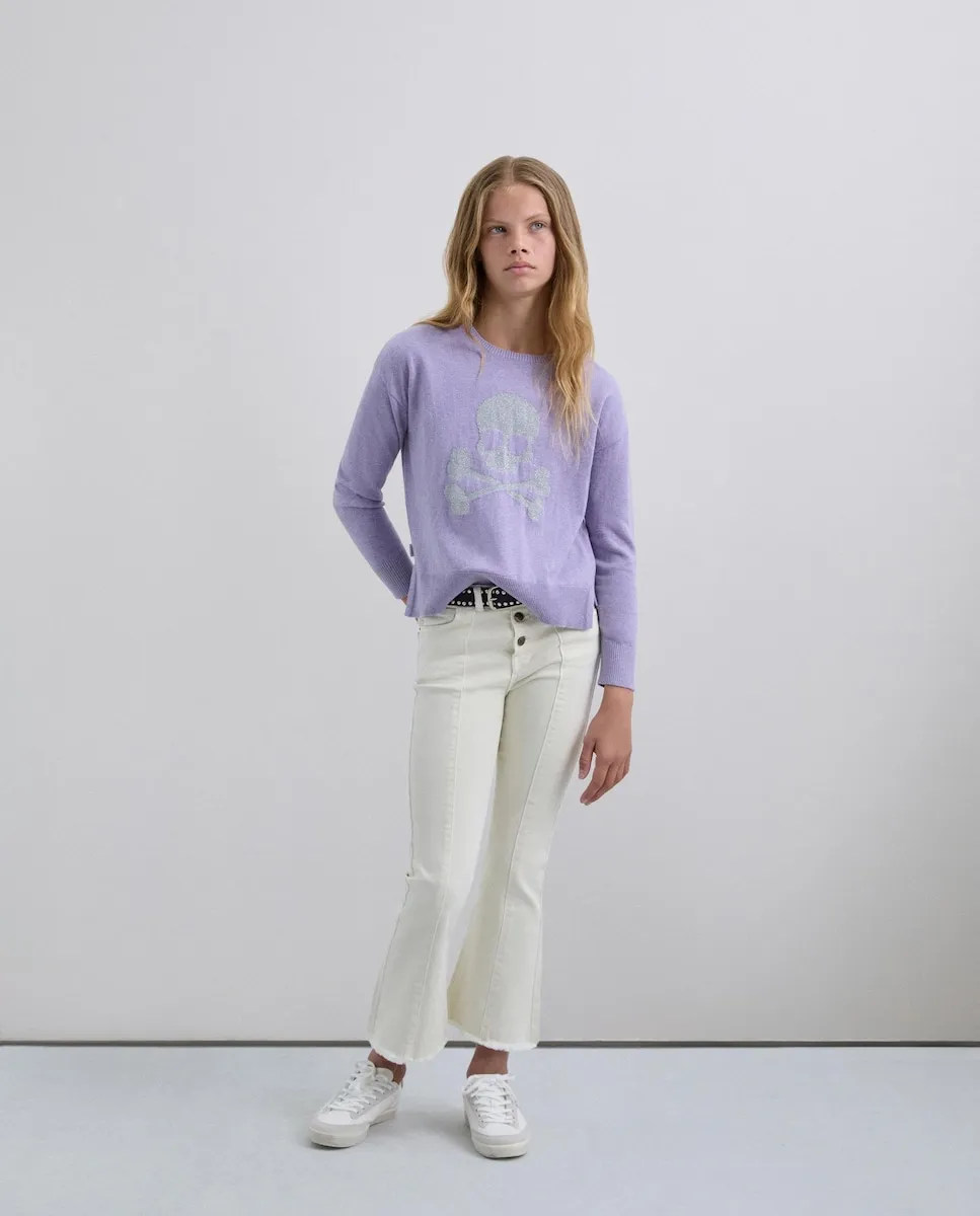 Джинсы для девочек с расклешенным кроем, слегка эластичные, с распушенными краями Scalpers, белый
Джинсы для девочек с расклешенным кроем, слегка эластичные, с распушенными краями Scalpers, белый