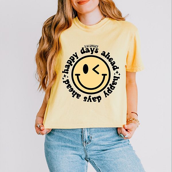 Футболка SWSmiley happy days ahead smiley face boxy crop top Simply Sage Market, Butter, Зеленый, Футболка SWSmiley happy days ahead smiley face boxy crop top Simply Sage Market, Butter
Футболка SWSmiley happy days ahead smiley face boxy crop top Simply Sage Market, Butter, Зеленый, Футболка SWSmiley happy days ahead smiley face boxy crop top Simply Sage Market, Butter