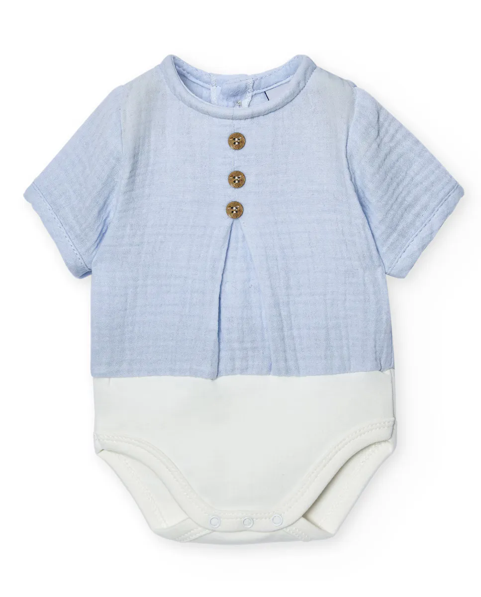 Комплект из 2 детских боди с короткими рукавами и планкой на пуговицах BABIDÚ, синий
Комплект из 2 детских боди с короткими рукавами и планкой на пуговицах BABIDÚ, синий