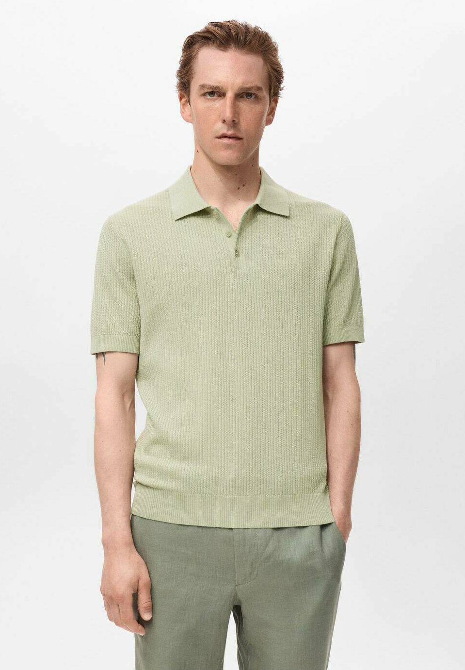 Рубашка поло Mango, зеленый
Рубашка поло Mango, зеленый