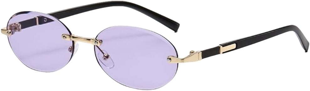Модные солнцезащитные очки без оправы овальной формы, стильные линзы с градиентом, для улицы, роскошные маленькие черные винтажные солнцезащитные очки без оправы TVTBBVV, C3purple
Модные солнцезащитные очки без оправы овальной формы, стильные линзы с градиентом, для улицы, роскошные маленькие черные винтажные солнцезащитные очки без оправы TVTBBVV, C3purple