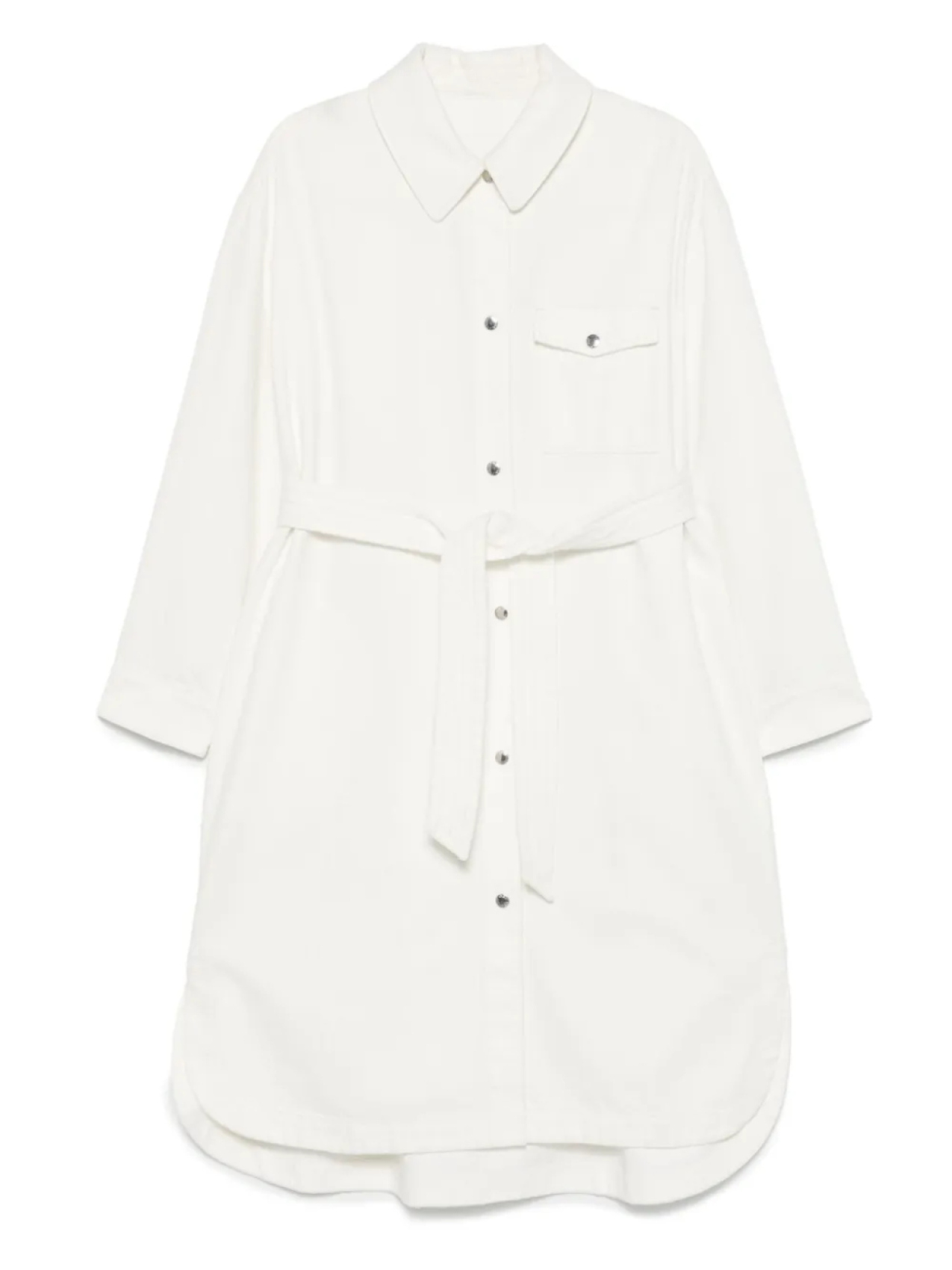 Джинсовое платье миди Yves Salomon, белый 
Джинсовое платье миди Yves Salomon, белый