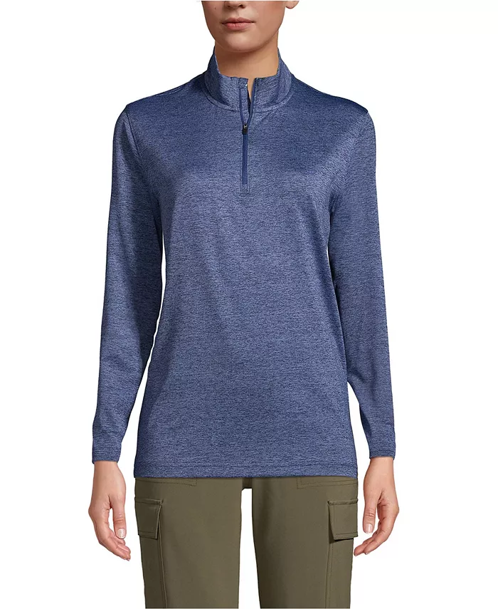Мужская унисекс футболка Quarter Zip Pullover с технологией быстрой сушки Space Dye Lands' End, синий
Мужская унисекс футболка Quarter Zip Pullover с технологией быстрой сушки Space Dye Lands' End, синий