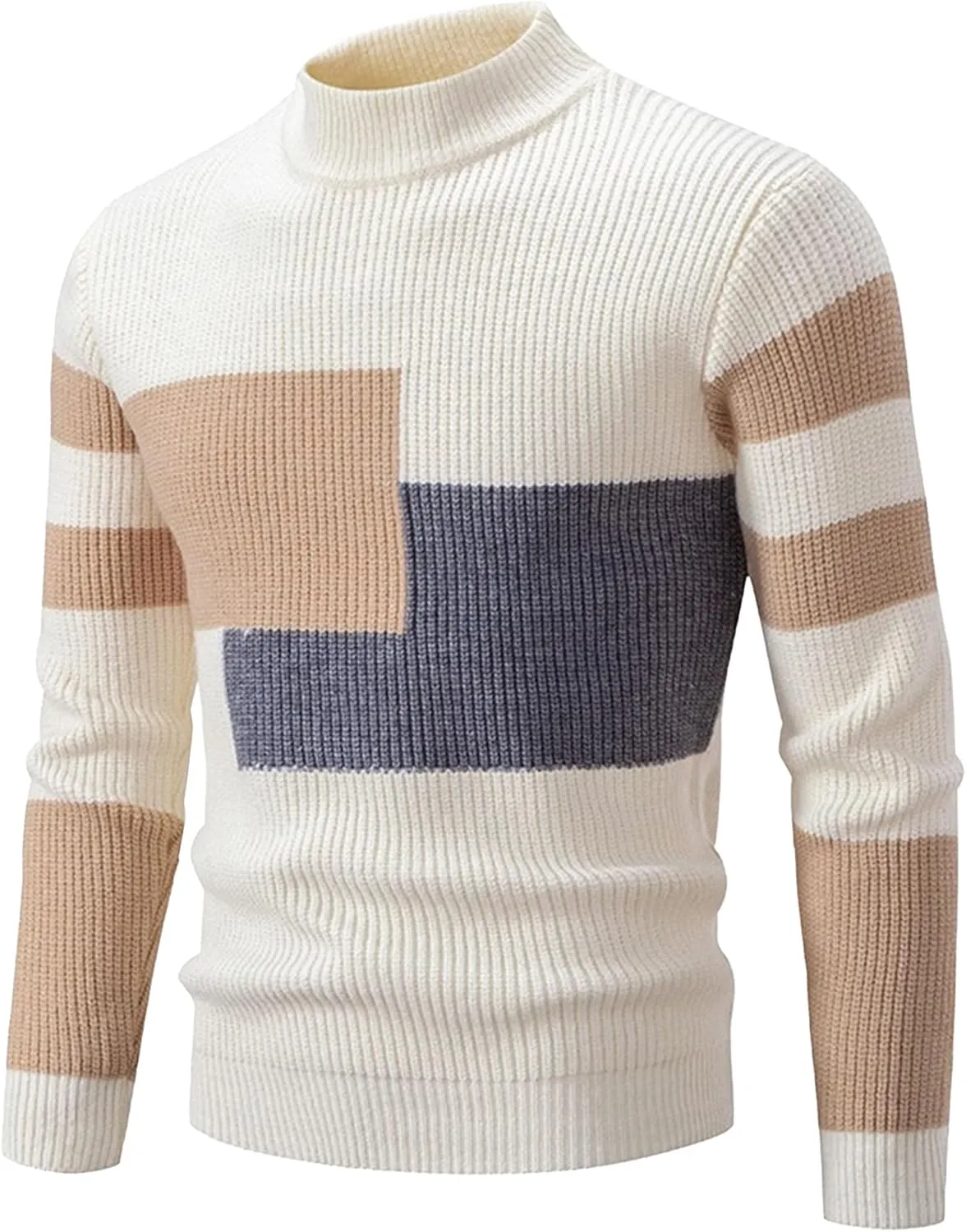 DGHM-JLMY мужской полувысокий воротник свитер с цветными блоками
DGHM-JLMY мужской полувысокий воротник свитер с цветными блоками