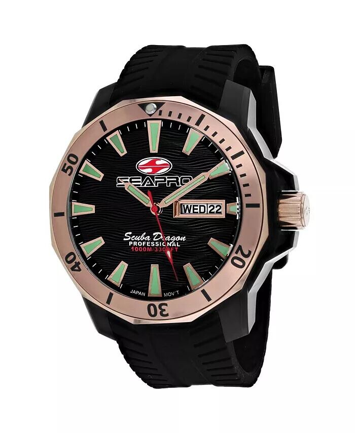 Мужские часы Scuba Dragon Diver Limited Edition 1000 метров с черным циферблатом - SP8323 Seapro, черный
Мужские часы Scuba Dragon Diver Limited Edition 1000 метров с черным циферблатом - SP8323 Seapro, черный