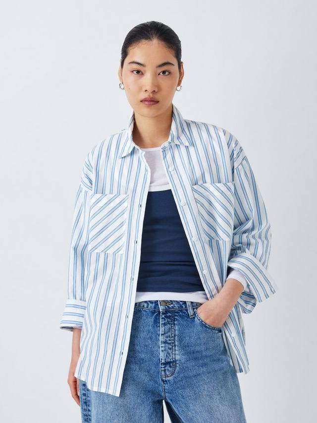 Рубашка в полоску для бойфренда John Lewis , цвет Ecru/Blue
Рубашка в полоску для бойфренда John Lewis , цвет Ecru/Blue
