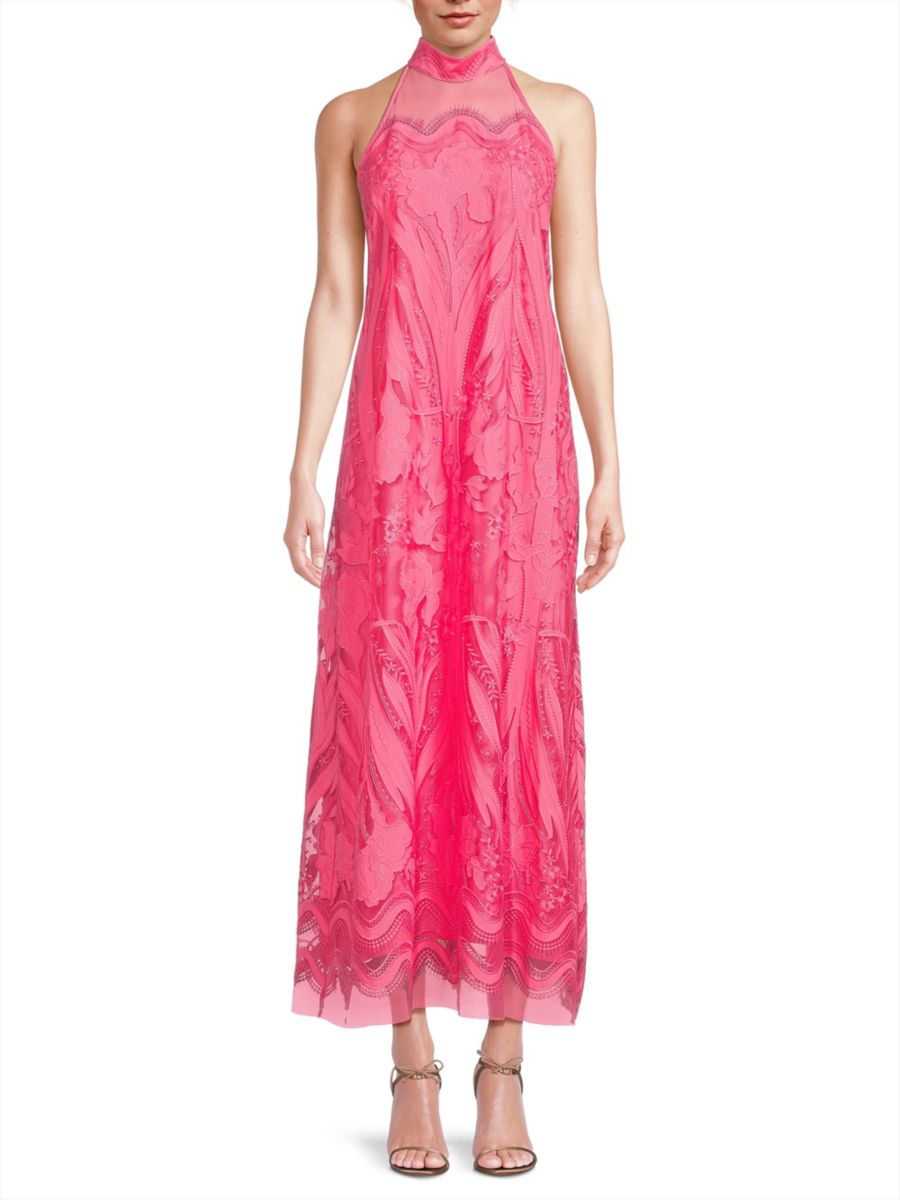 Платье-макси Camila Mesh с кружевом и бретельками через шею Ungaro, цвет Bubble Gum
Платье-макси Camila Mesh с кружевом и бретельками через шею Ungaro, цвет Bubble Gum