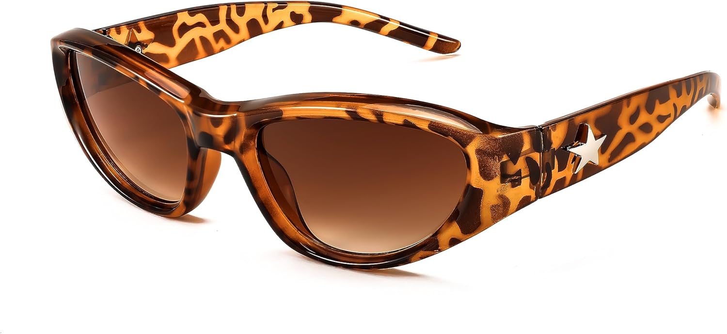 FEISEDY Y2K — модные солнцезащитные очки с обтекаемой формой для женщин и мужчин, стильные футуристические аксессуары в стиле 2000-х, овальные солнцезащитные очки B1088, Leopard Frame Tea Lens
FEISEDY Y2K — модные солнцезащитные очки с обтекаемой формой для женщин и мужчин, стильные футуристические аксессуары в стиле 2000-х, овальные солнцезащитные очки B1088, Leopard Frame Tea Lens