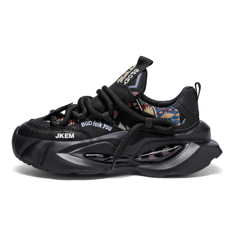 Низкие массивные кроссовки с амортизаторами, противоскользящими и износостойкими свойствами для мужчин JKEM, Black
Низкие массивные кроссовки с амортизаторами, противоскользящими и износостойкими свойствами для мужчин JKEM, Black