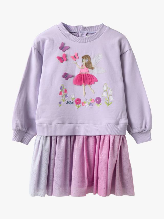 Детское платье-свитшер из хлопка и тюля JoJo Maman Bébé, Lilac
Детское платье-свитшер из хлопка и тюля JoJo Maman Bébé, Lilac