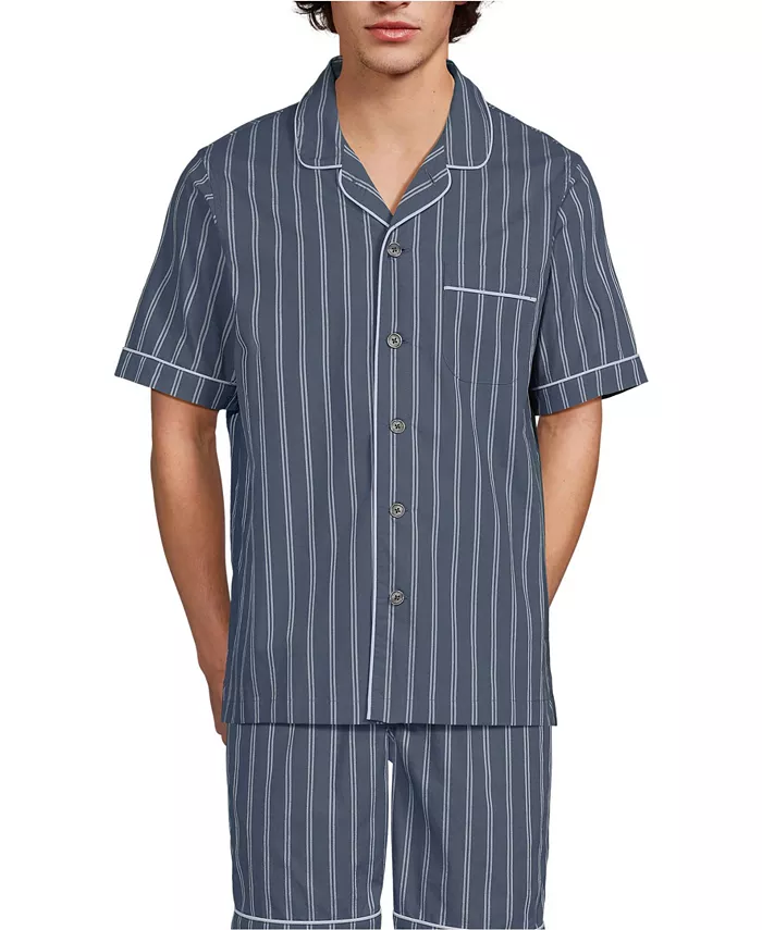 Мужская пижамная рубашка Essential с коротким рукавом Lands' End, синий
Мужская пижамная рубашка Essential с коротким рукавом Lands' End, синий