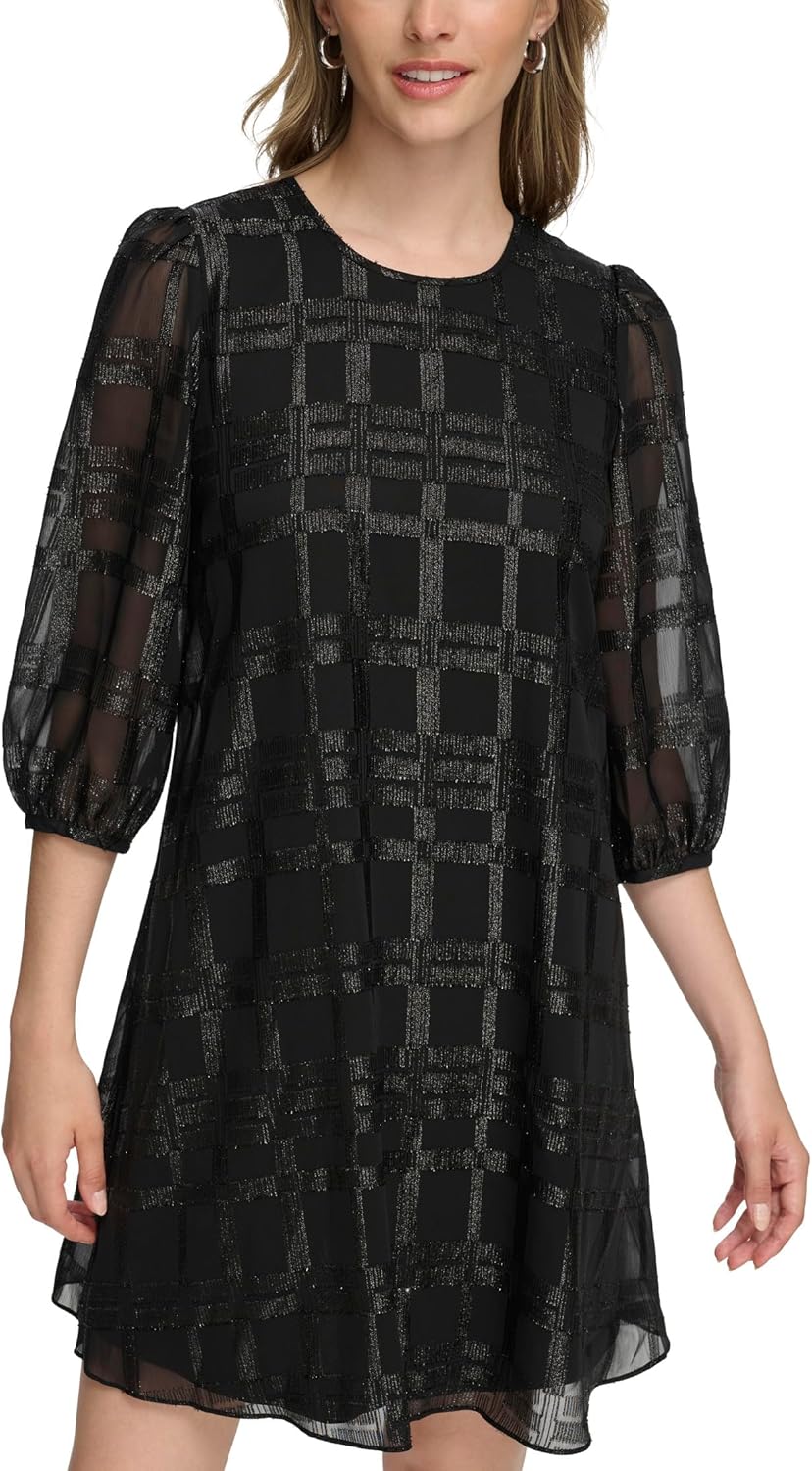 Женское блестящее шифоновое платье Calvin Klein, Black
Женское блестящее шифоновое платье Calvin Klein, Black