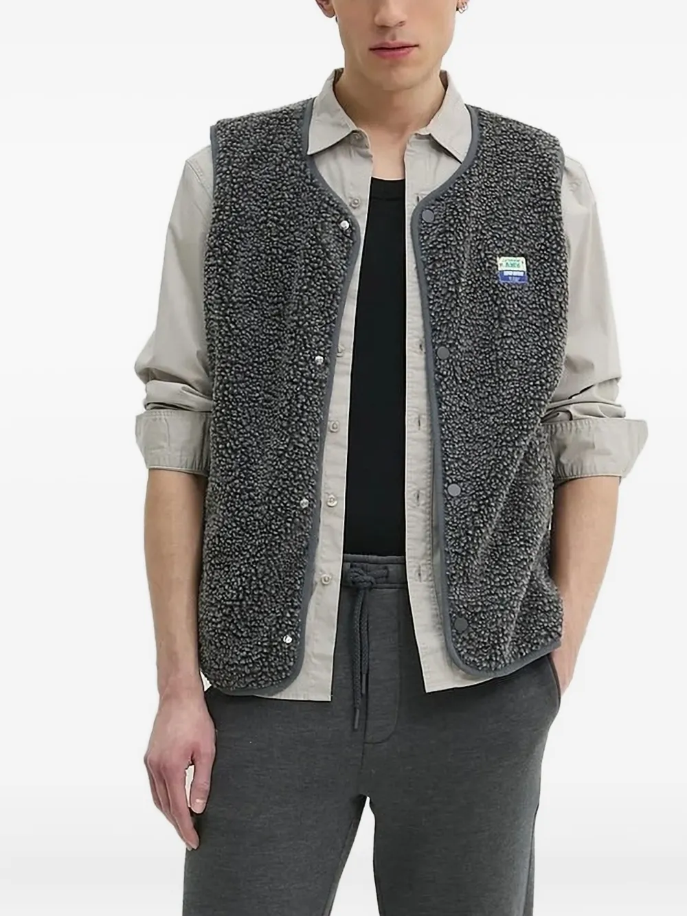 Жилет с пуговицами из флиса American Vintage, серый
Жилет с пуговицами из флиса American Vintage, серый