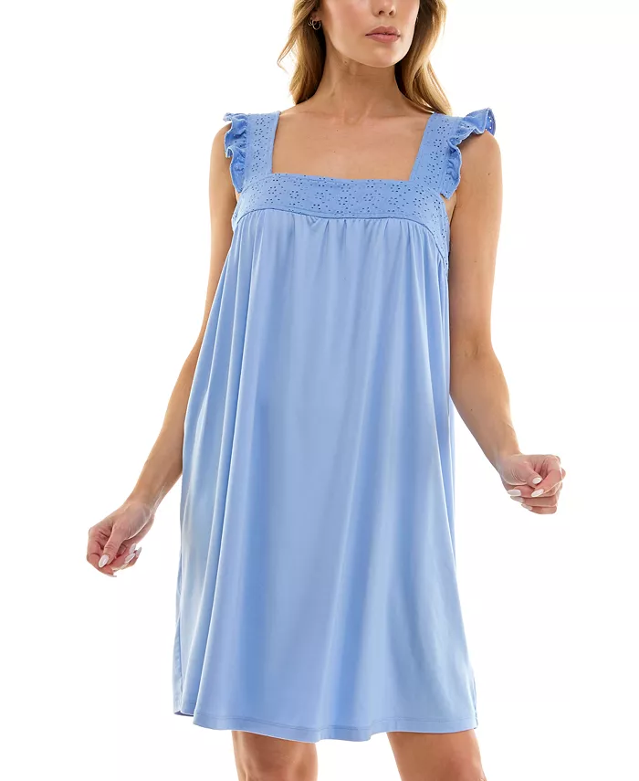 Женское кружевное ночное платье с рюшами по краю Roudelain, синий
Женское кружевное ночное платье с рюшами по краю Roudelain, синий