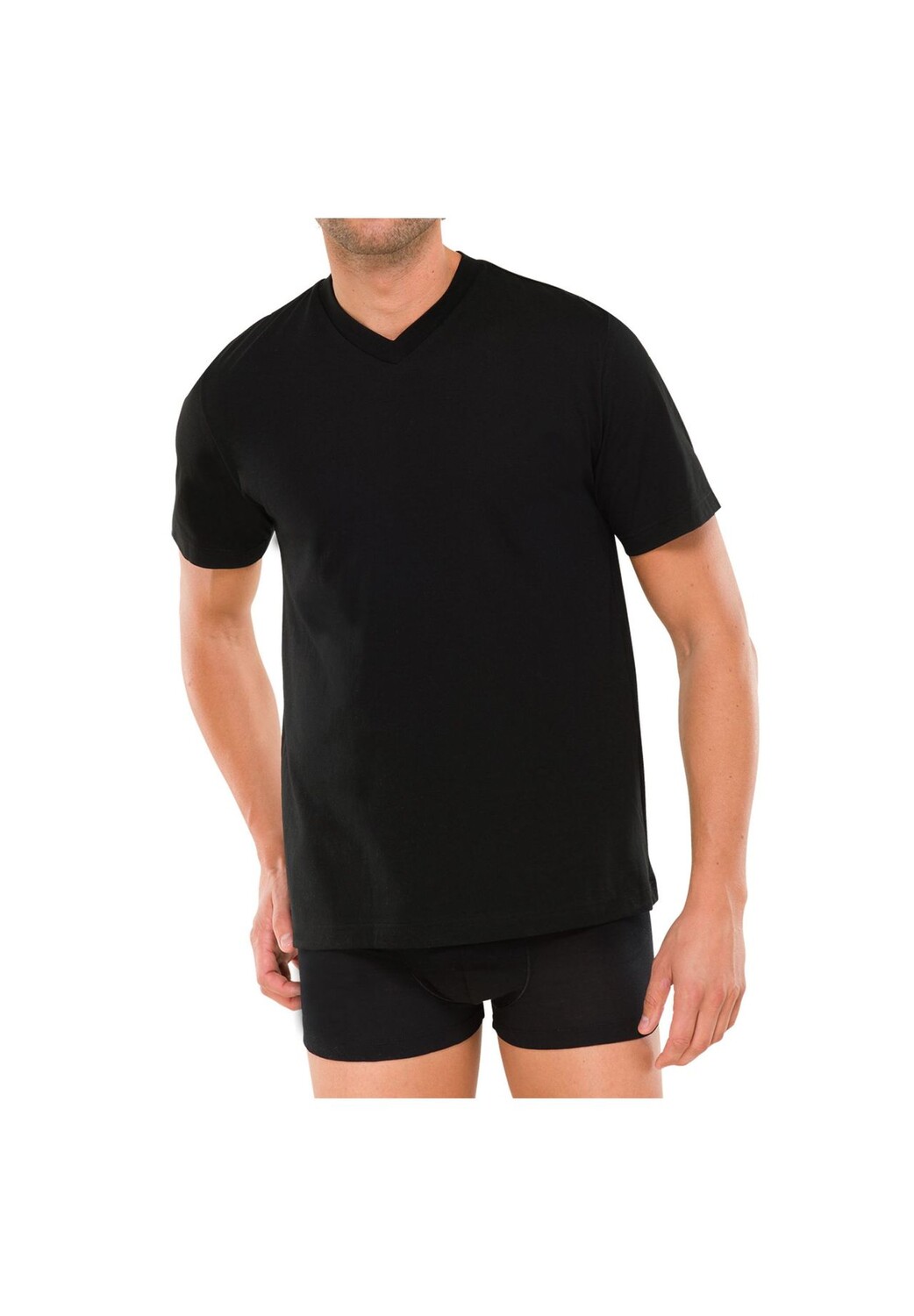 Набор мужских американских футболок, 2 шт., рукав 1/2, майка, V-образный вырез SCHIESSER, черный 
Набор мужских американских футболок, 2 шт., рукав 1/2, майка, V-образный вырез SCHIESSER, черный