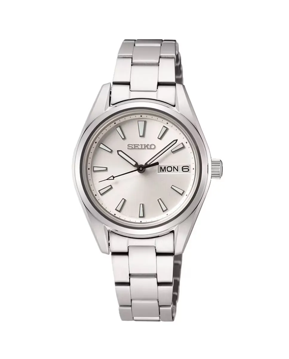 Нео классические женские часы SUR349P1 из стали с серебряным ремешком Seiko, серебряный
Нео классические женские часы SUR349P1 из стали с серебряным ремешком Seiko, серебряный