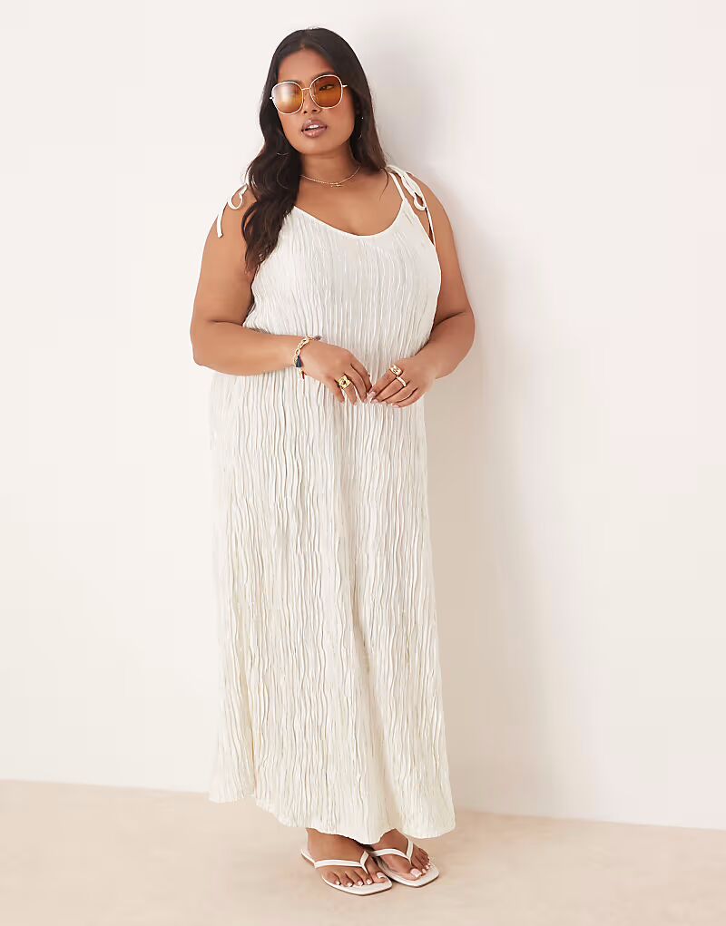 Платье-комбинация Vila Curve плиссированное, макси, серебристо-зеленого цвета с эффектом тай-дай
Платье-комбинация Vila Curve плиссированное, макси, серебристо-зеленого цвета с эффектом тай-дай