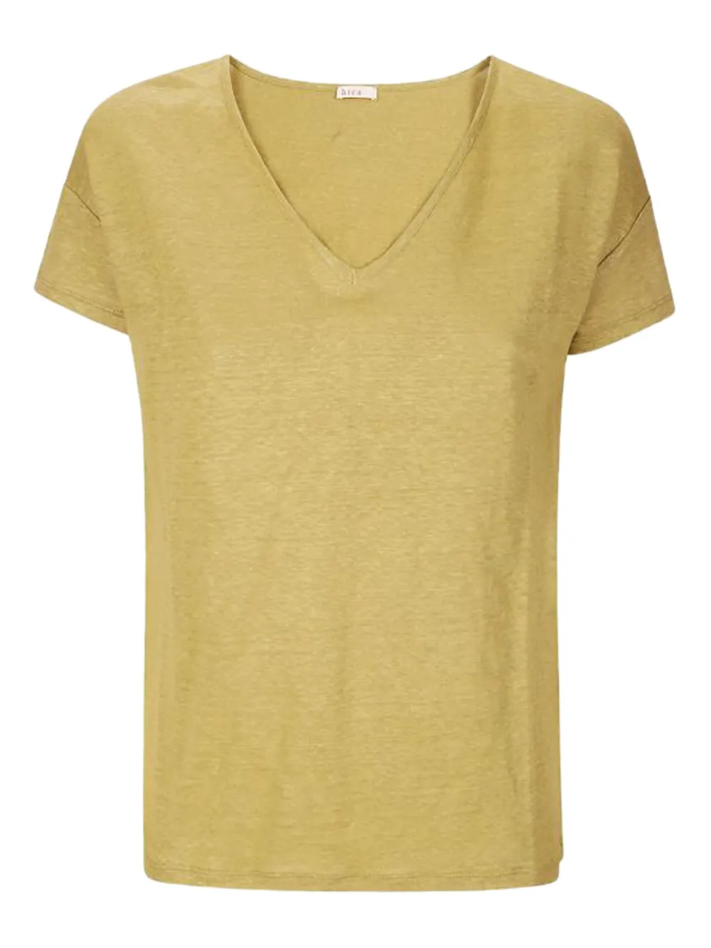 Льняная футболка с V-образным вырезом Hira, зеленый
Льняная футболка с V-образным вырезом Hira, зеленый