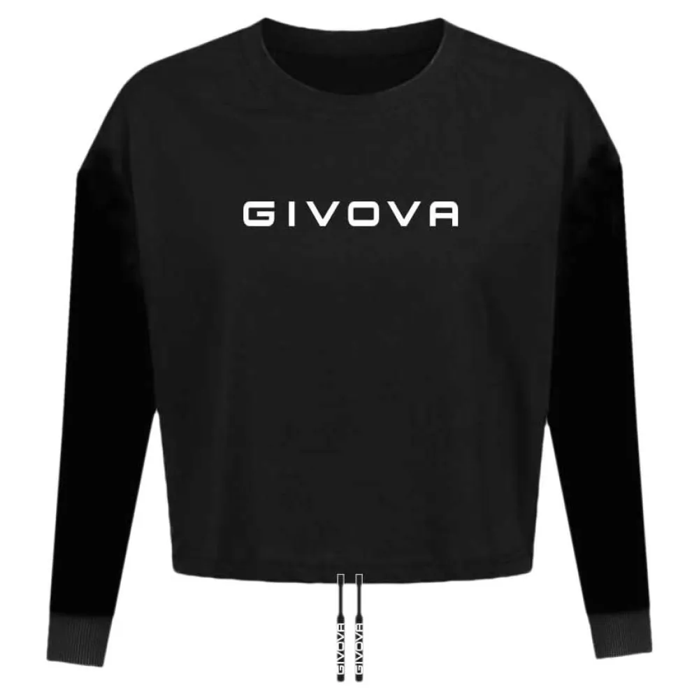 Лонгслив Givova Cropped, черный 
Лонгслив Givova Cropped, черный