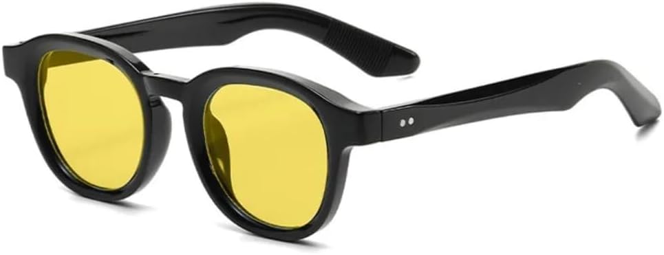 Солнцезащитные очки с защитой UV400 | Круглые, черные с синими заклепками | для женщин и мужчин, для занятий спортом на открытом воздухе и вождения LXLHWN, Black Yellow
Солнцезащитные очки с защитой UV400 | Круглые, черные с синими заклепками | для женщин и мужчин, для занятий спортом на открытом воздухе и вождения LXLHWN, Black Yellow