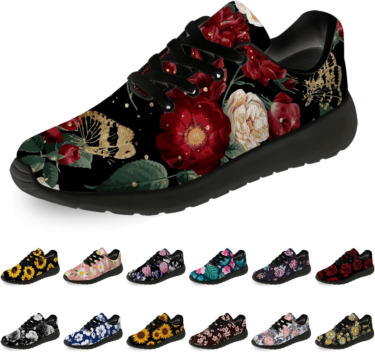 Цветочные кроссовки для женщин и мужчин, беговые кроссовки Horethy, красный
Цветочные кроссовки для женщин и мужчин, беговые кроссовки Horethy, красный