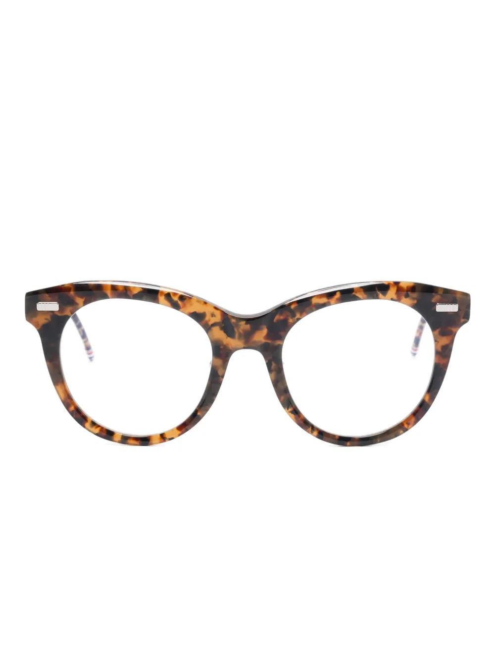 Очки в оправе черепаховой расцветки Thom Browne, коричневый
Очки в оправе черепаховой расцветки Thom Browne, коричневый