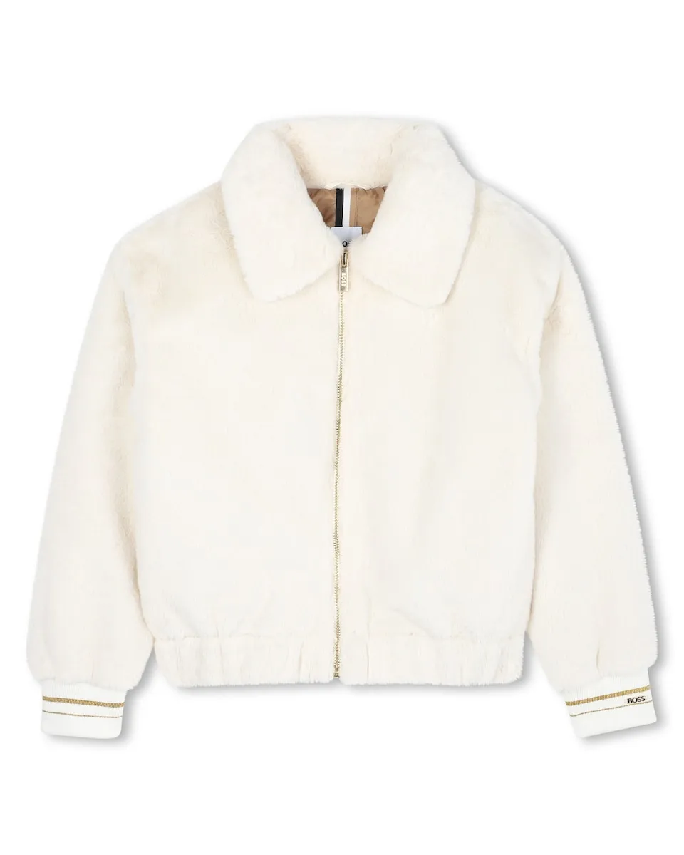 Детская меховая куртка с застежкой-молнией BOSS Kidswear, белый
Детская меховая куртка с застежкой-молнией BOSS Kidswear, белый