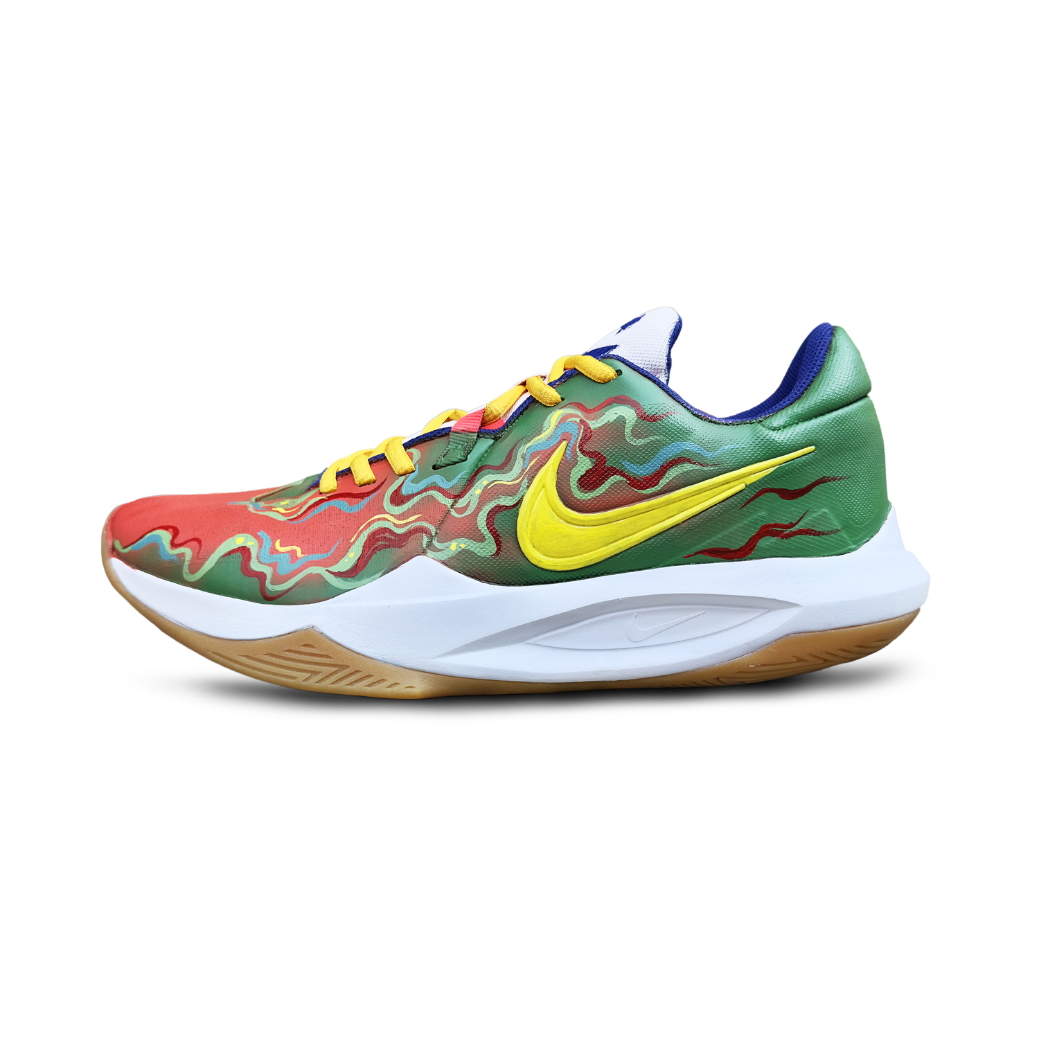 Nike Мужские низкие баскетбольные кроссовки Precision 6 Rainbow Swirl с амортизацией, красные
Nike Мужские низкие баскетбольные кроссовки Precision 6 Rainbow Swirl с амортизацией, красные