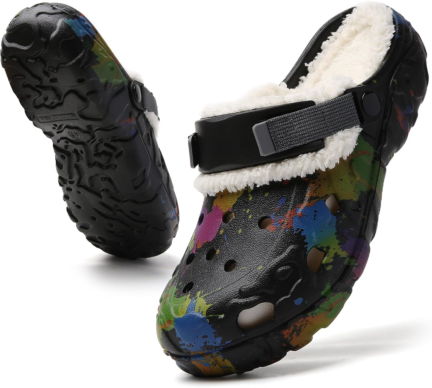 Мужские сабо CERYTHRINA с меховой подкладкой, зимние садовые туфли для дома и улицы, тапочки с легким надеванием, теплые домашние флисовые сланцы, съемные, моющиеся, водонепроницаемые и дышащие, черный
Мужские сабо CERYTHRINA с меховой подкладкой, зимние садовые туфли для дома и улицы, тапочки с легким надеванием, теплые домашние флисовые сланцы, съемные, моющиеся, водонепроницаемые и дышащие, черный