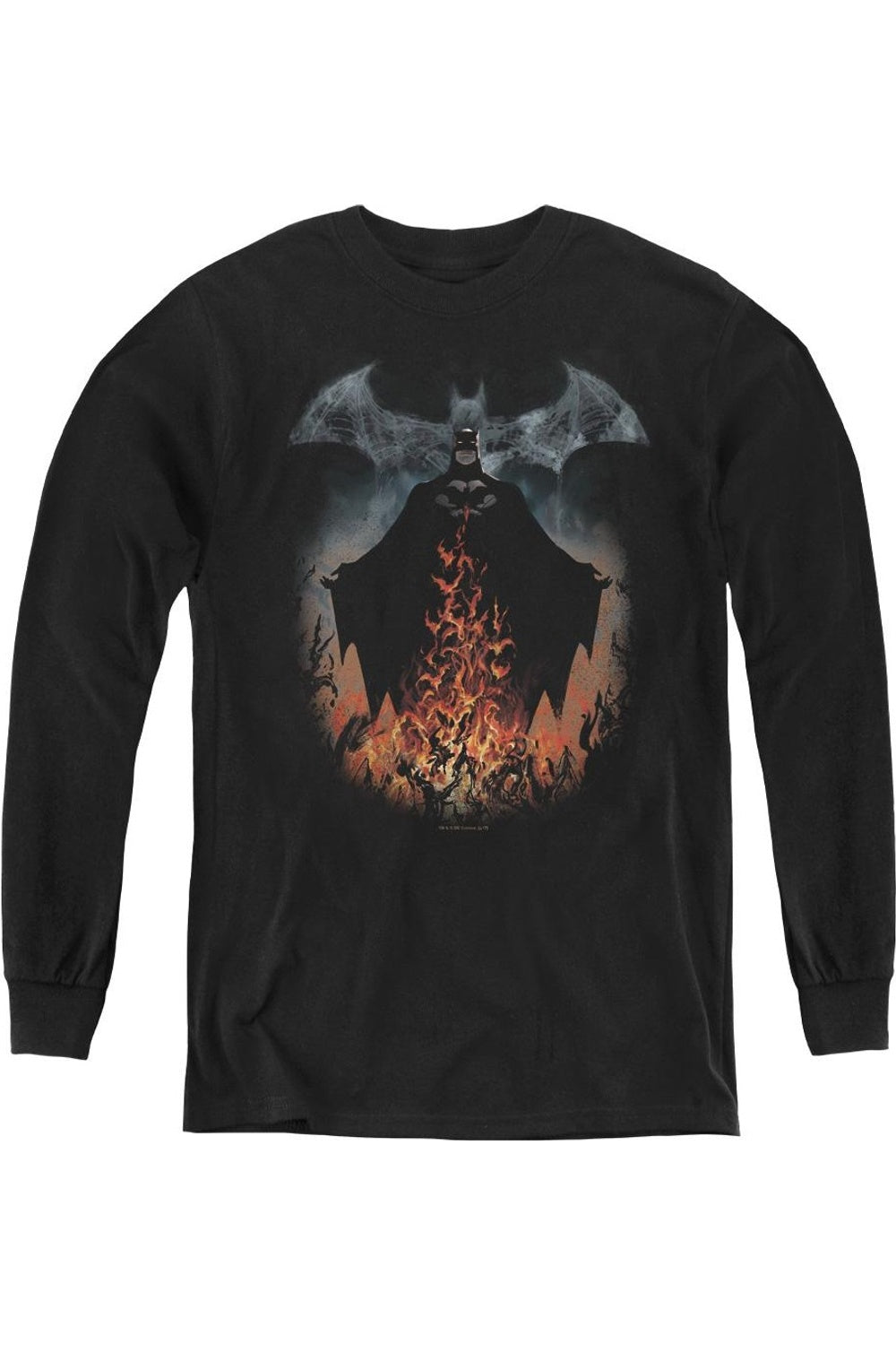Футболка с длинным рукавом для детей "Бэтмен: Дым и огонь" Gildan, черный
Футболка с длинным рукавом для детей "Бэтмен: Дым и огонь" Gildan, черный