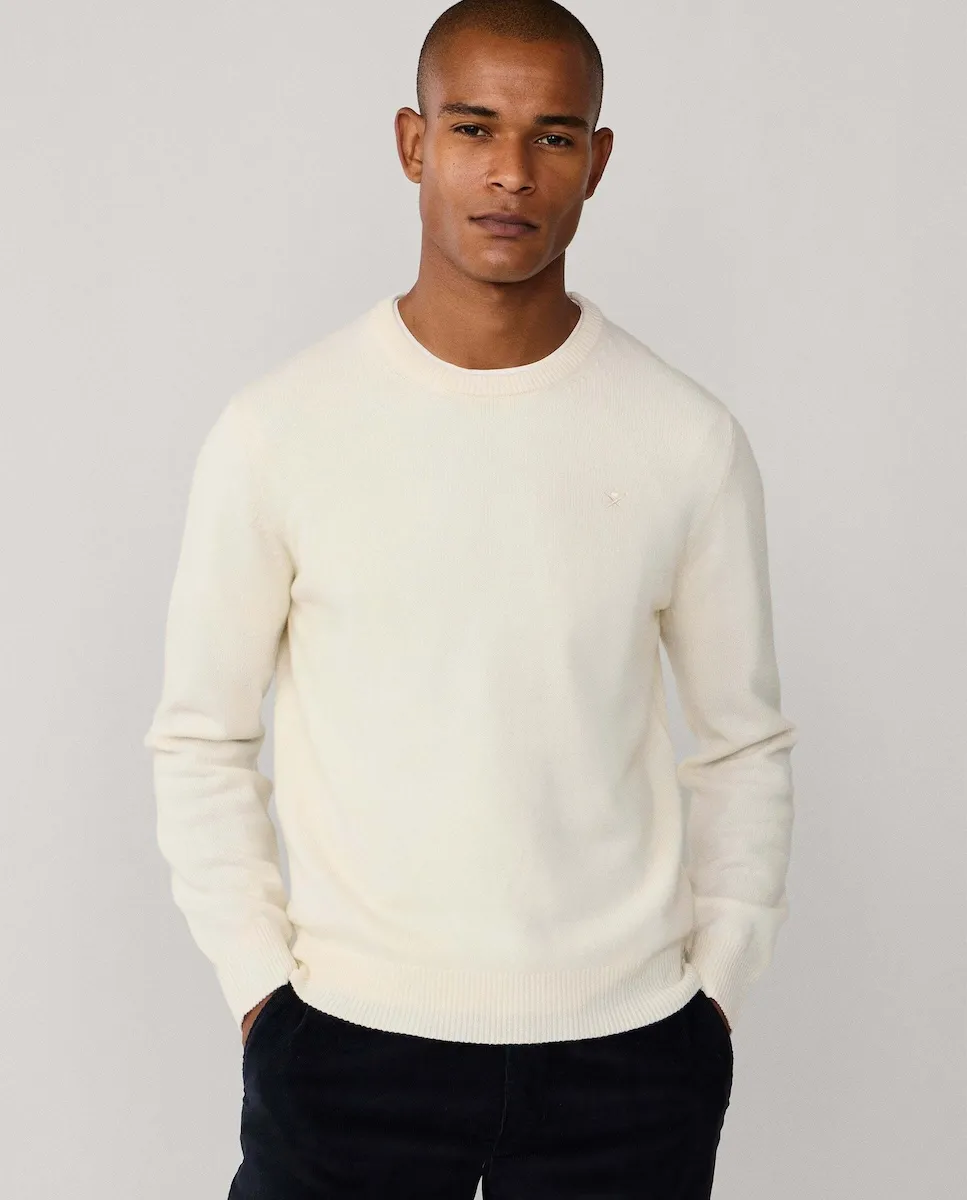 Свитер из овечьей шерсти с круглым вырезом Hackett, кремовый
Свитер из овечьей шерсти с круглым вырезом Hackett, кремовый