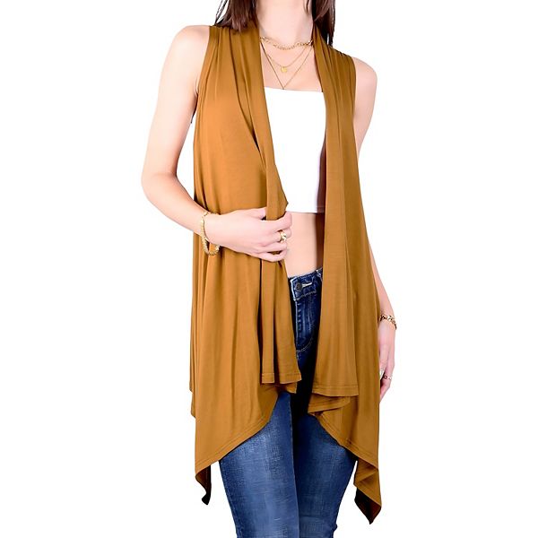 Женский безрукавный жилет с асимметричным подолом и легким драпированным дизайном Anna-Kaci, Copper
Женский безрукавный жилет с асимметричным подолом и легким драпированным дизайном Anna-Kaci, Copper