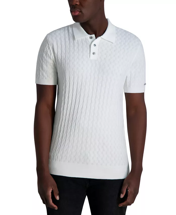 Мужская текстурированная короткорукавная поло-водолазка KARL LAGERFELD PARIS, белый
Мужская текстурированная короткорукавная поло-водолазка KARL LAGERFELD PARIS, белый